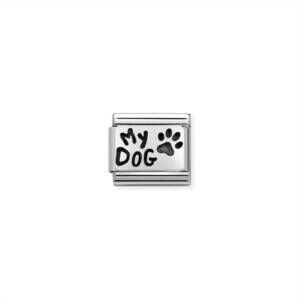 NEW NOMINATION unisex animals links bracelet in my dog silver